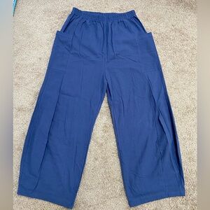 Blue Cellabie Pocket Wideleg Pants size small NWT